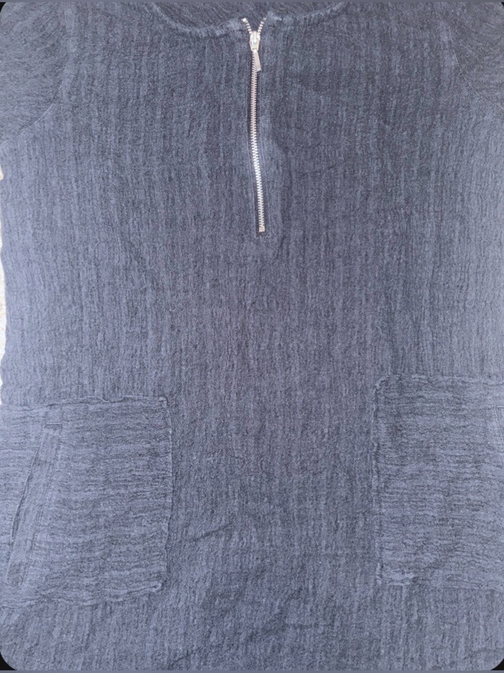 Soft Surroundings Black Zip Front Pocket Top - Size Small - Picture 6 of 6
